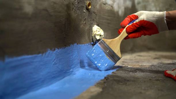 Commercial Interior Drainage System project at a Crofton, MD business property by SJ Waterproofing Pros